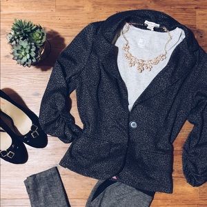 Charlotte Russe Medium Grey and Black Blazer